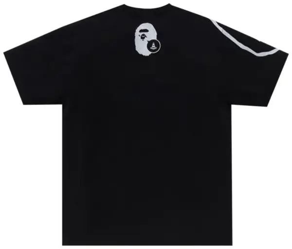 Noxx Чоловіча футболка з принтом BAPE x Joshua Vides Ape , Чорний Noxx Чоловіча футболка з принтом BAPE x Joshua Vides Ape , Чорний