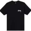 Noxx Чоловіча футболка з принтом Stussy Peace Sign, Чорний Noxx Чоловіча футболка з принтом Stussy Peace Sign, Чорний