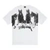 Noxx Чоловіча футболка з принтом Stussy Dobermans, Білий Noxx Чоловіча футболка з принтом Stussy Dobermans, Білий