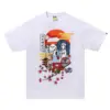 Noxx Чоловіча футболка з принтом BAPE Japan Culture Autumn Ape, Білий Noxx Чоловіча футболка з принтом BAPE Japan Culture Autumn Ape, Білий
