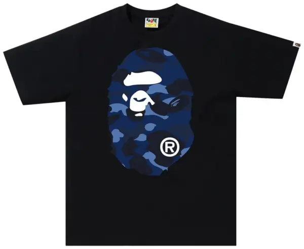 Noxx Чоловіча футболка з принтом BAPE Color Camo Big Ape, Чорний Noxx Чоловіча футболка з принтом BAPE Color Camo Big Ape, Чорний