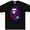 Noxx Чоловіча футболка з принтом BAPE Color Camo Big Ape, Чорний Noxx Чоловіча футболка з принтом BAPE Color Camo Big Ape, Чорний