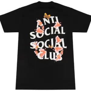 Noxx Чоловіча футболка з принтом Anti Social Social Club Kkoch ASSC, Чорний Noxx Чоловіча футболка з принтом Anti Social Social Club Kkoch ASSC, Чорний