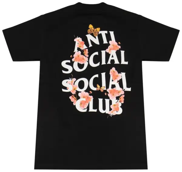 Noxx Чоловіча футболка з принтом Anti Social Social Club Kkoch ASSC, Чорний Noxx Чоловіча футболка з принтом Anti Social Social Club Kkoch ASSC, Чорний