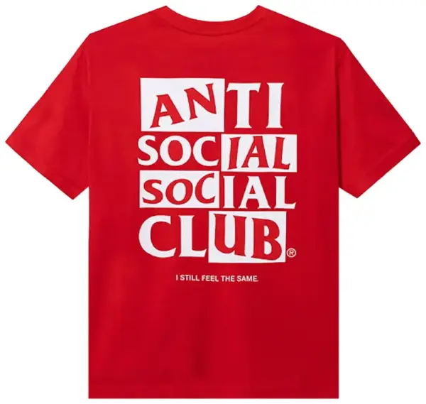Noxx Чоловіча футболка з принтом Anti Social Social Club Kkoch ASSC, Червоний Noxx Чоловіча футболка з принтом Anti Social Social Club Kkoch ASSC, Червоний