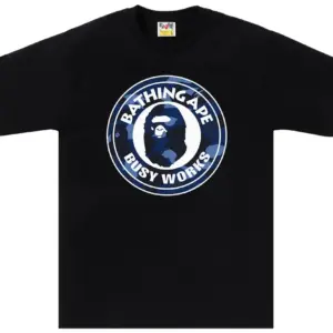Noxx Чоловіча футболка з принтом BAPE Color Camo Busy Works, Чорний Noxx Чоловіча футболка з принтом BAPE Color Camo Busy Works, Чорний