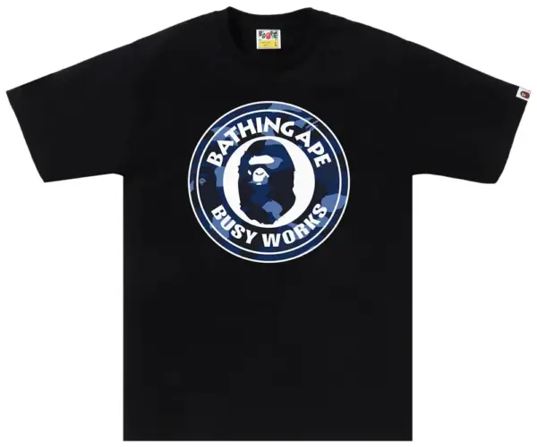 Noxx Чоловіча футболка з принтом BAPE Color Camo Busy Works, Чорний Noxx Чоловіча футболка з принтом BAPE Color Camo Busy Works, Чорний