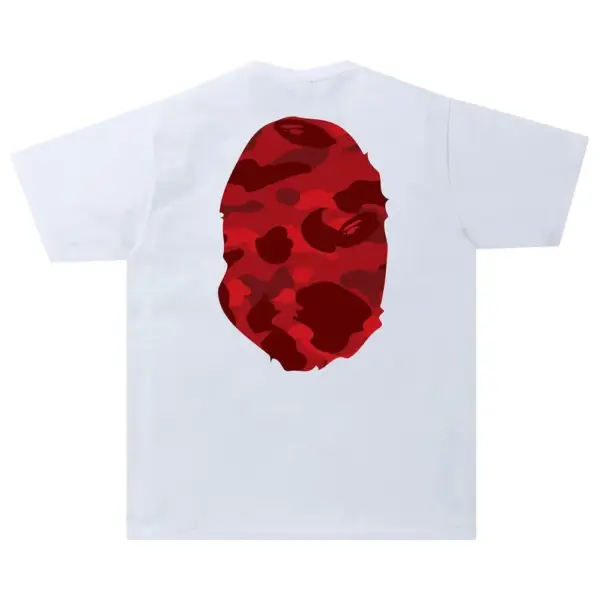 Noxx Чоловіча футболка з принтом Bape ABC Camo Big Ape Head, Білий