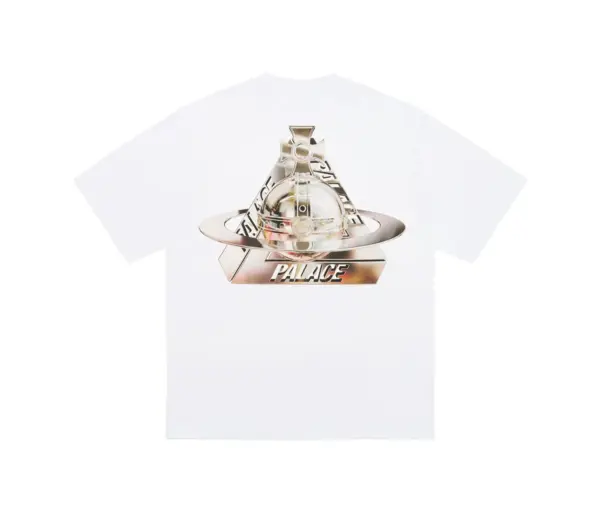 Noxx Чоловіча футболка з принтом Palace Vivienne Westwood, Білий Noxx Чоловіча футболка з принтом Palace Vivienne Westwood, Білий