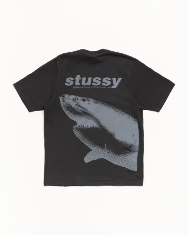 Noxx Чоловіча футболка з принтом Stussy, Чорний Noxx Чоловіча футболка з принтом Stussy, Чорний