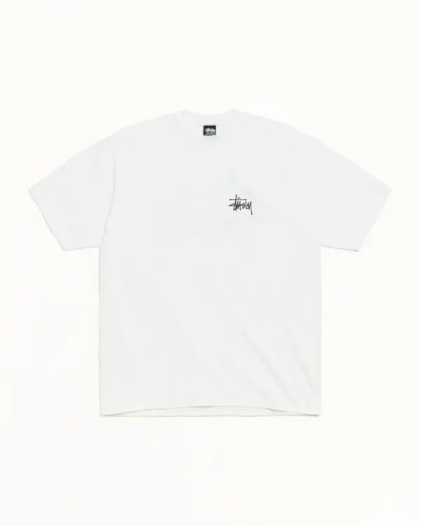 Noxx Чоловіча футболка з принтом Stussy, Білий Noxx Чоловіча футболка з принтом Stussy, Білий