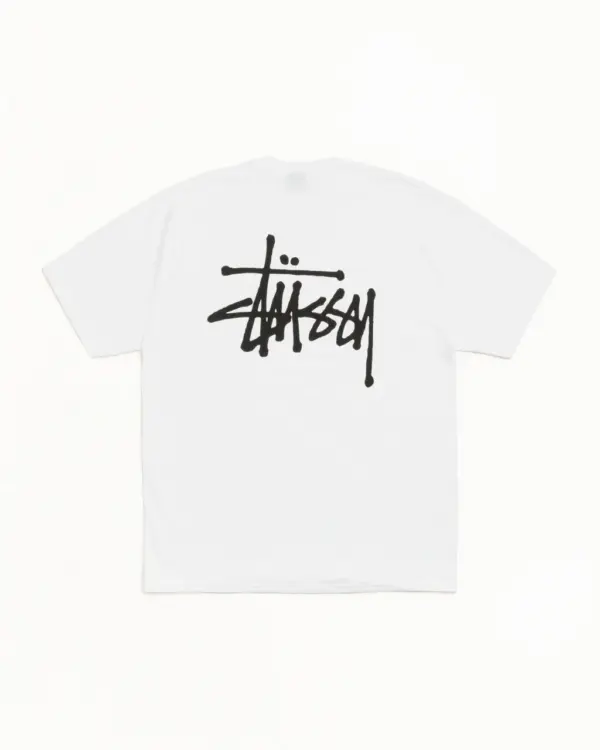 Noxx Чоловіча футболка з принтом Stussy, Білий Noxx Чоловіча футболка з принтом Stussy, Білий