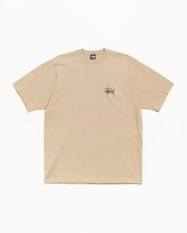 Noxx Чоловіча футболка з принтом Stussy, Бежевий Noxx Чоловіча футболка з принтом Stussy, Бежевий