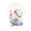 Noxx Чоловіча футболка з принтом Off White Fresco Car, Білий Noxx Чоловіча футболка з принтом Off White Fresco Car, Білий