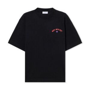 Noxx Чоловіча футболка з принтом Off White, Чорний Noxx Чоловіча футболка з принтом Off White, Чорний