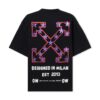 Noxx Чоловіча футболка з принтом Off White, Чорний Noxx Чоловіча футболка з принтом Off White, Чорний