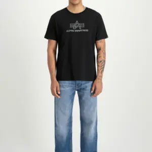 Noxx Чоловіча футболка Alpha Industries - Basic T TPU/Chrome, Чорний Noxx Чоловіча футболка Alpha Industries - Basic T TPU/Chrome, Чорний