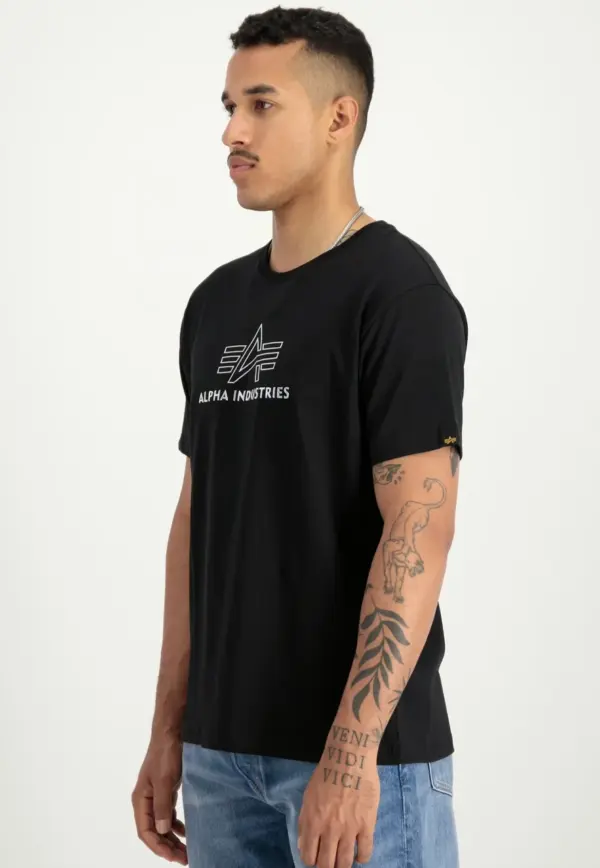 Noxx Чоловіча футболка Alpha Industries - Basic T TPU/Chrome, Чорний
