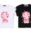 Noxx Чоловіча футболка з принтом Bape ABC SAKURA CAMO BABY MILO® CROPPED, Чорний Noxx Чоловіча футболка з принтом Bape ABC SAKURA CAMO BABY MILO® CROPPED, Чорний
