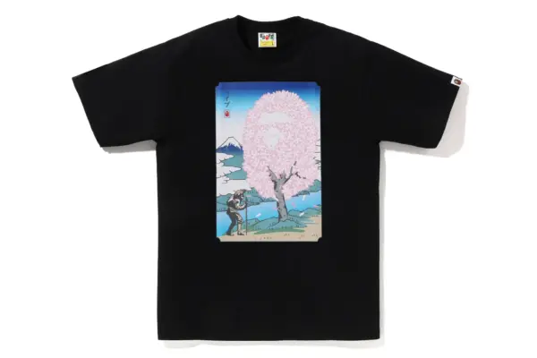 Noxx Чоловіча футболка з принтом Bape SAKURA STA, Чорний