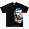 Noxx Чоловіча футболка з принтом Bape Abc Camo Crazy Side Big Ape, Чорний
