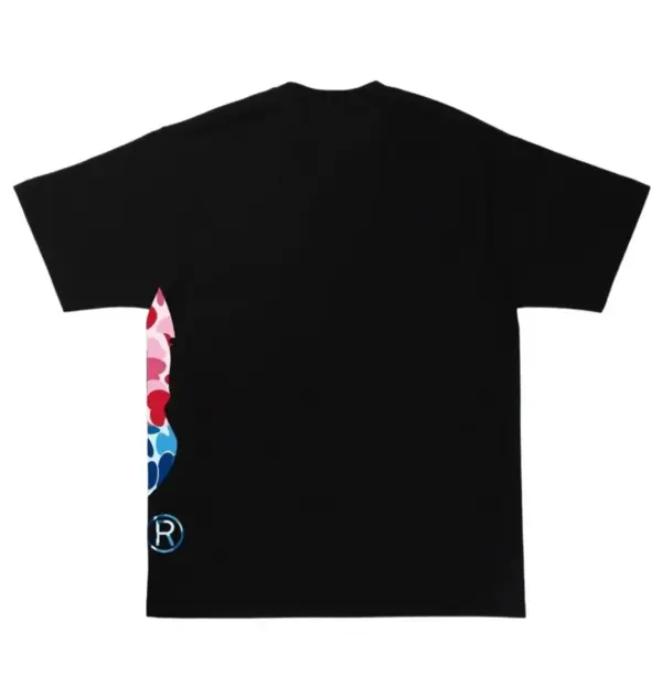 Noxx Чоловіча футболка з принтом Bape Abc Camo Crazy Side Big Ape, Чорний