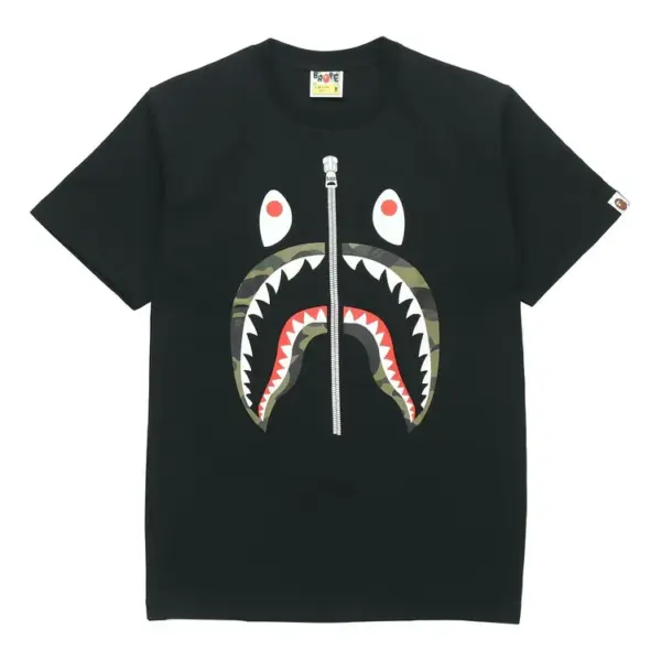 Noxx Чоловіча футболка з принтом A Bathing Ape, Чорний