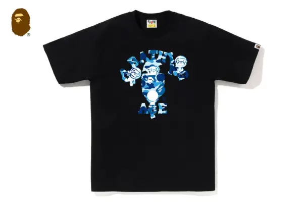 Noxx Чоловіча футболка з принтом BAPE ABC CAMO COLLEGE MILO, Чорний