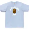 Noxx Чоловіча футболка з принтом BAPE COLLEGE , Блакитний Noxx Чоловіча футболка з принтом BAPE COLLEGE , Блакитний