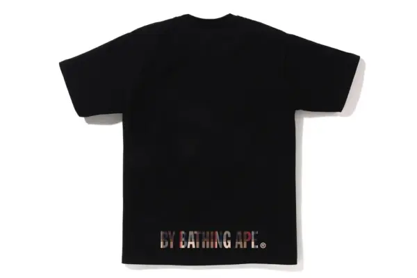 Noxx Чоловіча футболка з принтом BAPE CHECK APE FACE, Чорний Noxx Чоловіча футболка з принтом BAPE CHECK APE FACE, Чорний
