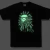 Noxx Чоловіча футболка з принтом BAPE FIREWORK APE HEAD v2, Чорний Noxx Чоловіча футболка з принтом BAPE FIREWORK APE HEAD v2, Чорний