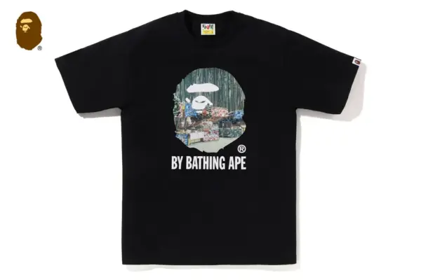 Noxx Чоловіча футболка з принтом BAPE YATAI BY BATHING APE, Чорний