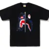 Noxx Чоловіча футболка з принтом BAPE COLOR CAMO TIGER SHARK, Чорний Noxx Чоловіча футболка з принтом BAPE COLOR CAMO TIGER SHARK, Чорний