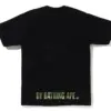 Noxx Чоловіча футболка з принтом BAPE CHECK APE FACE, Чорний Noxx Чоловіча футболка з принтом BAPE CHECK APE FACE, Чорний