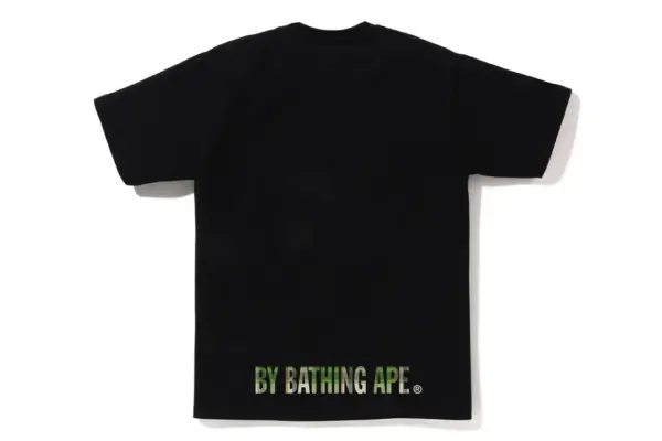 Noxx Чоловіча футболка з принтом BAPE CHECK APE FACE, Чорний Noxx Чоловіча футболка з принтом BAPE CHECK APE FACE, Чорний
