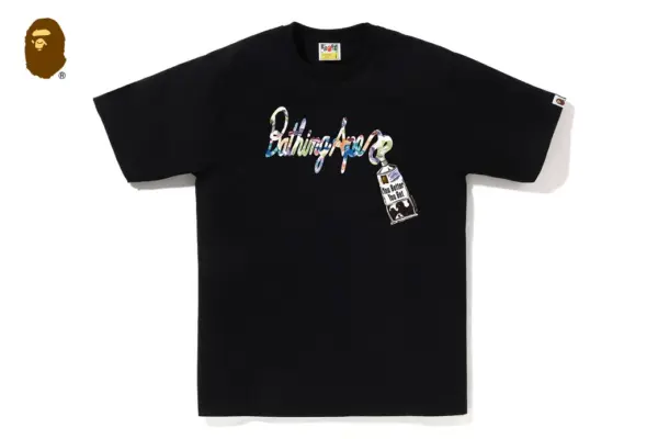 Noxx Чоловіча футболка з принтом BAPE ART CAMO PAINT TUBE, Чорний Noxx Чоловіча футболка з принтом BAPE ART CAMO PAINT TUBE, Чорний