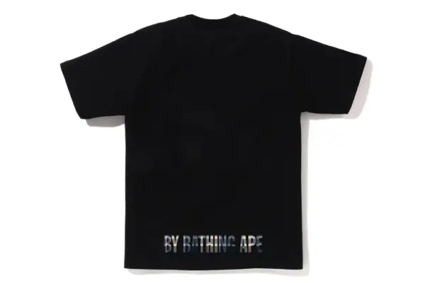 Noxx Чоловіча футболка з принтом BAPE CHECK APE FACE, Чорний Noxx Чоловіча футболка з принтом BAPE CHECK APE FACE, Чорний
