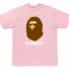 Noxx Чоловіча футболка з принтом BAPE BY BATHING APE, Рожевий Noxx Чоловіча футболка з принтом BAPE BY BATHING APE, Рожевий
