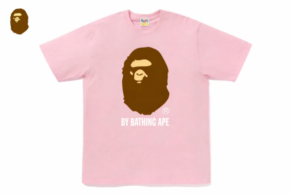 Noxx Чоловіча футболка з принтом BAPE BY BATHING APE, Рожевий Noxx Чоловіча футболка з принтом BAPE BY BATHING APE, Рожевий