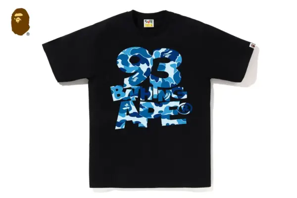 Noxx Чоловіча футболка з принтом BAPE ABC CAMO 93 BATHING APE, Чорний