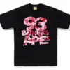 Noxx Чоловіча футболка з принтом BAPE ABC CAMO 93 BATHING APE, Чорний Noxx Чоловіча футболка з принтом BAPE ABC CAMO 93 BATHING APE, Чорний