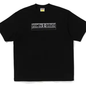 Noxx Чоловіча футболка з принтом BAPE BABY MILO GRAPHIC, Чорний Noxx Чоловіча футболка з принтом BAPE BABY MILO GRAPHIC, Чорний