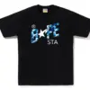 Noxx Чоловіча футболка з принтом BAPE ABC CAMO BAPE STA, Чорний