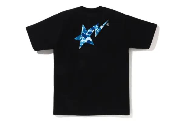 Noxx Чоловіча футболка з принтом BAPE ABC CAMO BAPE STA, Чорний