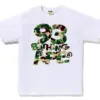Noxx Чоловіча футболка з принтом BAPE ABC CAMO 93 BATHING APE, Білий