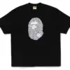 Noxx Чоловіча футболка з принтом BAPE WILD LEOPARD, Чорний Noxx Чоловіча футболка з принтом BAPE WILD LEOPARD, Чорний