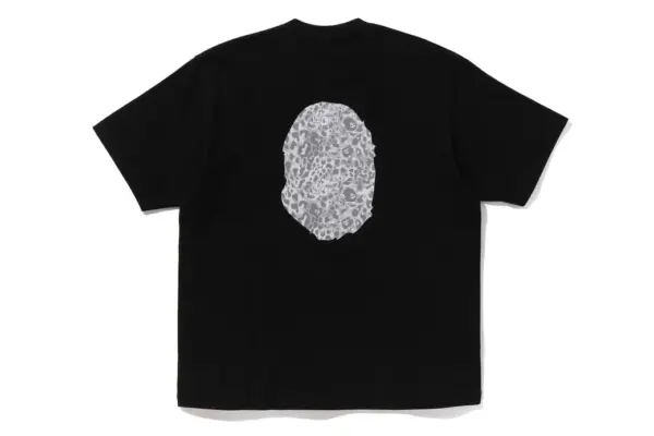 Noxx Чоловіча футболка з принтом BAPE WILD LEOPARD, Чорний Noxx Чоловіча футболка з принтом BAPE WILD LEOPARD, Чорний