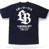 Noxx Чоловіча футболка з принтом BAPE X LBWK X MEDICOM TOY BE@R, Чорний Noxx Чоловіча футболка з принтом BAPE X LBWK X MEDICOM TOY BE@R, Чорний