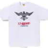Noxx Чоловіча футболка з принтом BAPE X SHIN KAMEN RIDER SHOCKER, Білий Noxx Чоловіча футболка з принтом BAPE X SHIN KAMEN RIDER SHOCKER, Білий