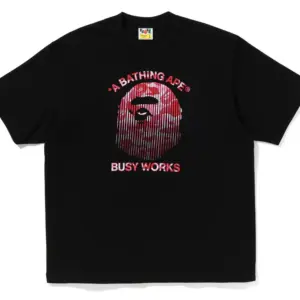 Noxx Чоловіча футболка з принтом BAPE ABC CAMO FADE APE HEAD, Чорний Noxx Чоловіча футболка з принтом BAPE ABC CAMO FADE APE HEAD, Чорний